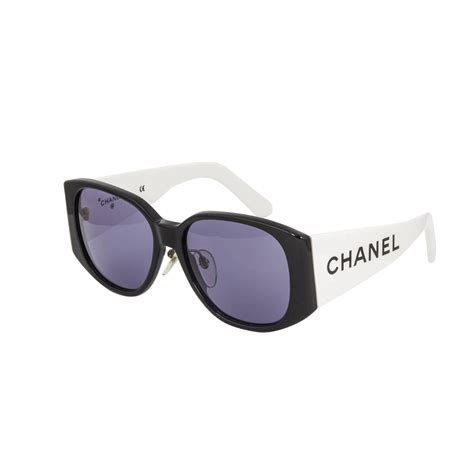 black and white chanel sunglasses.